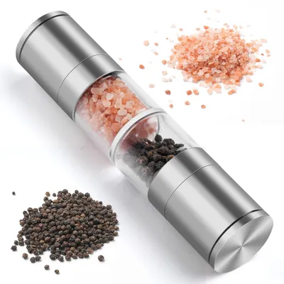 2-in-1 Zout- en Pepermolen, Handmatig, Keramisch Mahlwerk, 19,5 cm