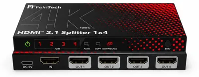Imagen del producto de Divisor HDMI 2.1: 1 entrada, 4 salidas, compatible con 4K a 120Hz