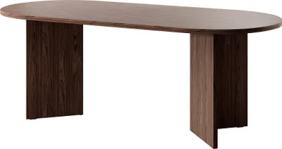 Produktbild von Selsey Essstisch Ovo - Tisch oval, Holzoptik Nussbaum Wisconsin, 204 x 90 cm