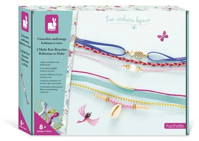Produktbild von Janod - Bastel-Set mit 2 mehrreihigen Bohème-Armbändern - Les Ateliers Bijoux -