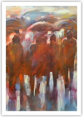 Produktbild von Poster - Poster ohne Rahmen - Regenschirme Menschen Handwerk - 70x100 cm - Wand Bild - Wanddeko - Wandbilder - Kunstposter - Wandposter - Bilder - Kunstdruck - Wandbild - P2XPA70x100-4260