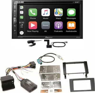 Produktbild von Pioneer AVH-Z5200DAB Android Auto Carplay Einbauset für Mercedes SLK R171