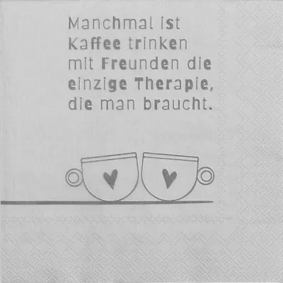Produktbild von Räder Serviette 33x33cm, Manchmal ist Kaffee trinken...