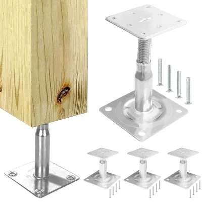 Pfostenträger höhenverstellbar 100-140 mm, 4 Stück, verzinkt