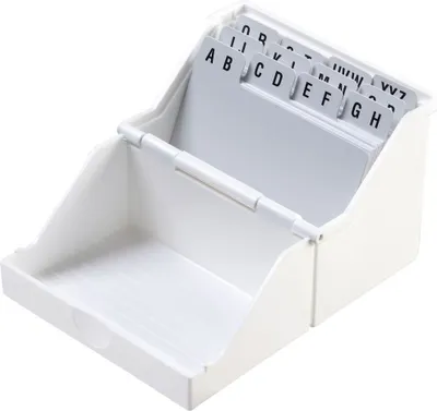 Produktbild von Helit H6214805 Karteikarten Box DIN A8 quer inkl.100 Karteikarten Kleinkartei Weiß