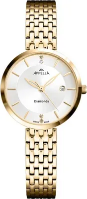 Produktbild von Appella Damenuhr Classic Diamanten appella-L50013.1193DQ