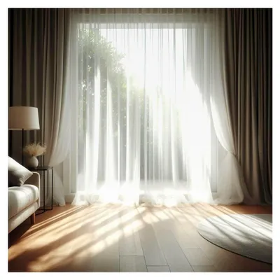 Produktbild von Halbtransparente Gardinen in Weiß mit Leinenoptik und Kräuselband für Wohnzimmer und Schlafzimmer (120 x 200 cm (HxB))