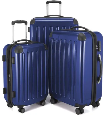 Produktbild von HAUPTSTADTKOFFER - Alex - Koffer-Set 3-teilig, Rollkoffer Trolleys 4 Rollen mit Erweiterung, Handgepäck und Check-In Gepäck für jede Reiseart, TSA,Dunkelblau