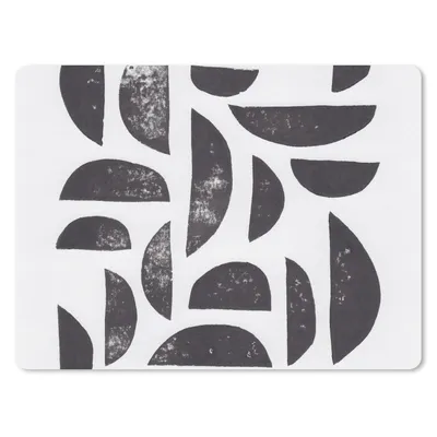 Produktbild von MuchoWow® Mauspad Mousepad Formen - Abstrakt - Schwarz - Weiß 23x19 cm - Mousepads - Maus Mat - Pad - Mausunterlage - Schreibtischunterlage - Mauspad