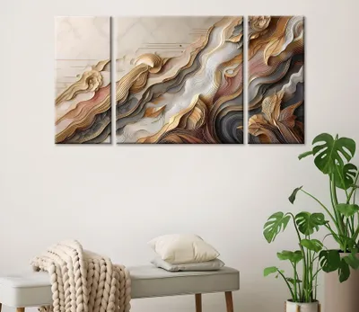 Immagine prodotto di Wallity, MXC04, Quadro decorativo su tela (3 pezzi), Multicolore, Cotone, 20 x 45 cm