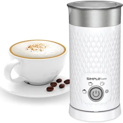 Produktbild von SIMPLETASTE Milchaufschäumer, 4 in 1 Elektrischer Automatischer Milchschäumer für Heißen und Kalten Milchschaum Milch Erwärmen Automatische Abschaltun