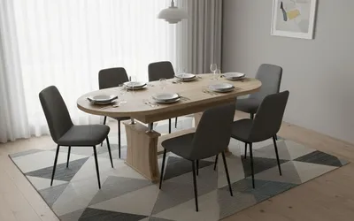 Produktbild von Design Couchtisch DA-130 oval 130 - 170cm ausziehbar höhenverstellbar mit Ablage