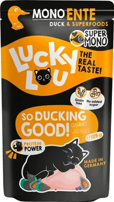 Produktbild von Lucky Lou SuperMono EnteKatzenfutter Katzennassfutter Nassfutter Katze monoprotein