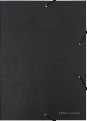 Produktbild von Eckspanner 1489 DIN A4 3 Klappen und Gummizug schwarz Packung mit 25 Stück