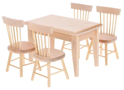 Zdjęcie produktu dla Elzusha - Miniaturowe meble drewniane do domku dla lalek