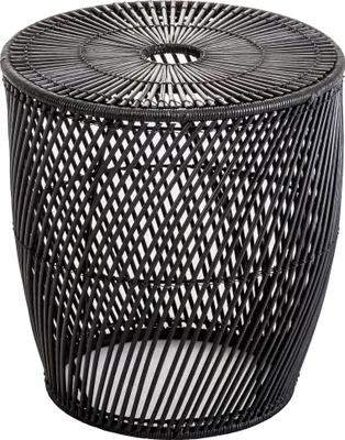 Produktbild von Fine Asianliving Korbtisch Couchtisch SOGO Handgewebt Schwarz D40xH44cm