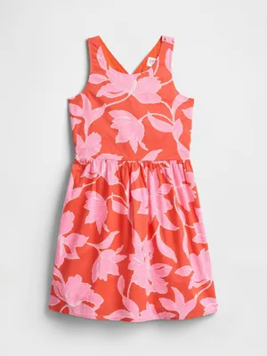 Produktbild von Gap Kinderkleid ärmellos aus 100% Baumwolle mit elastischem Abschluss und gekreuzten Trägern Größe S