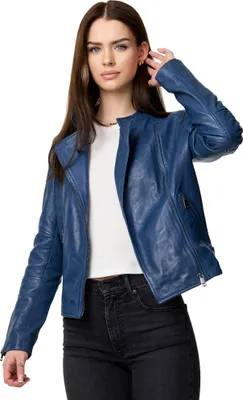 Produktbild von Tazzio Damen Lederjacke F523 (Navy, M)