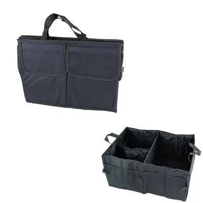Produktbild von 52 x 39 x 26cm faltbare Autotasche für den Kofferraum in Schwarz