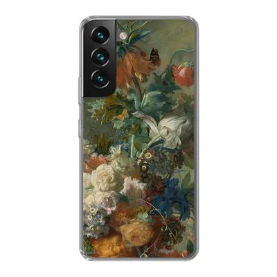 Produktbild von MuchoWow® Handyhülle Schutzhülle Hülle für Samsung Galaxy S22 Stilleben mit Blumen - Gemälde von Jan van Huysum Silikon Softcase Handy Hülle - Mobiltelefonhülle