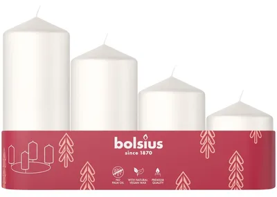 Zdjęcie produktu dla Bolsius Świeca Pienkowa Ass Try Mrozna Biel