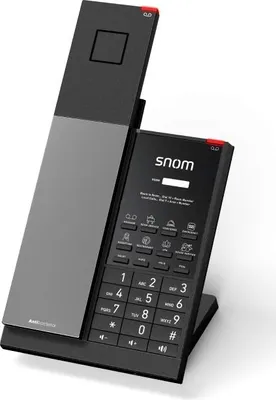 Produktbild von Snom HD351A, IP-Telefon, Schwarz, Kabelgebundenes Mobilteil, Tisch/Wand, Antibakteriell, 1.881792 - 1.897344 GHz
