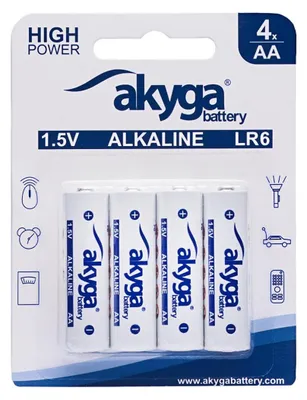 Image de Pile alcaline AA LR6 Akyga AKY2068 1.5V / 3050mAh 4pcs