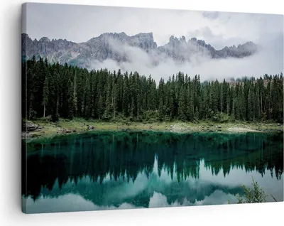 Produktbild von Bild auf Leinwand - Leinwandbild - Einteilig - Landschaft Berge Wolken - 70x50cm - Wand Bild - Wanddeko - Wandbilder - Leinwanddruck - Bilder - Wanddekoration - Leinwand bilder - AA70x50-4671