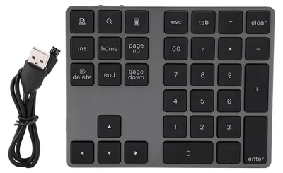 Produktbild von Schwarze kabellose Tastatur, Ziffernblock Gaming Weiß für 34 Tasten