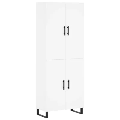 Image de Buffet haut Blanc 69,5x34x180 cm Bois d'ingénierie