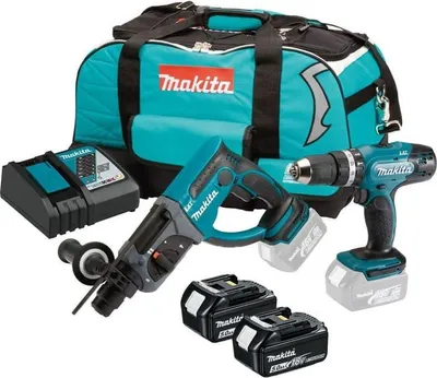 Image de Combopack Perceuse et Perforateur SDS-Plus 18V (2x5.0 Ah) - MAKITA DLX2025M
