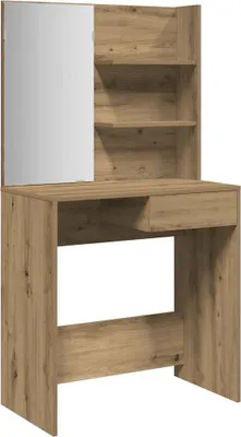 Obrázek produktu pro vidaXL Toaletní stolek se zrcadlem Artisan dub 74,5x40x141 cm