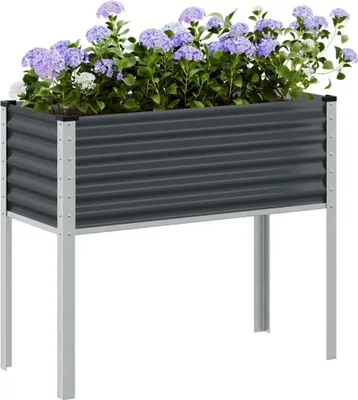Image de Maison Exclusive - Jardinière Anthracite 100 x 45 x 90 cm Acier