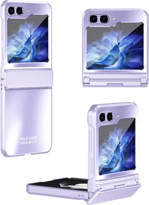 Produktbild von Hülle für Samsung Galaxy Z Flip 6 / Z Flip 7 FE Elektroplatte Hart PC Schutzhülle mit Scharnierschutz Lila