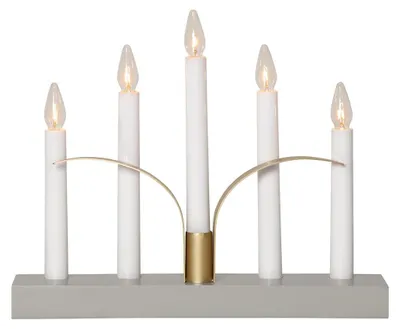 Produktbild von Star Trading 644-18, Leichte Dekorationsfigur, Grau, IP20, Weiß, 5 Glühbirne(n), E10