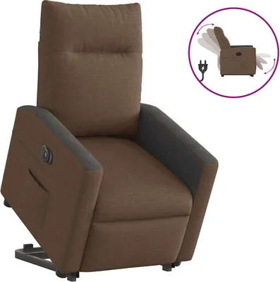 Produktbild von vidaXL Relaxsessel mit Aufstehhilfe Elektrisch Braun Stoff
