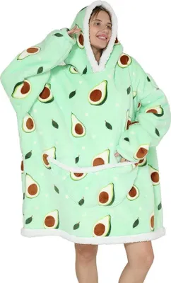 Productafbeelding van Famanu Hoodie-deken, fleece, zacht en knus - oversized