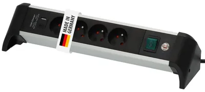 Produktbild von Brennenstuhl Alu-Office-Line Steckdosenleiste mit 4 Steckdosen und USB C PD 30W