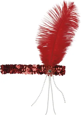 Obrázok produktu pre Boland 600618, Čelenka na maškarný ples, Dospelý, Žena, Polyetylen, Polyester, Feather, Polystyrén, Akrylový, Červená, 30 g