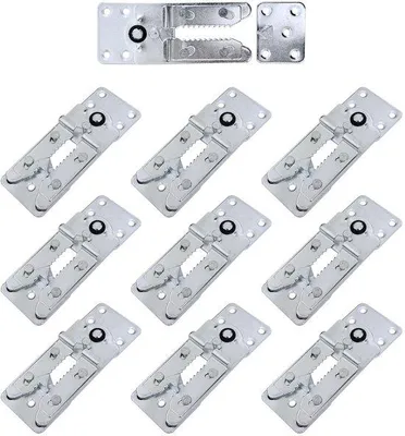 Produktbild von Universal Metallische Verbindungsklips für Möbel - Set von 10 - Korrosionsbeständig - Einfache Montage - Langlebige Möbelverbinder