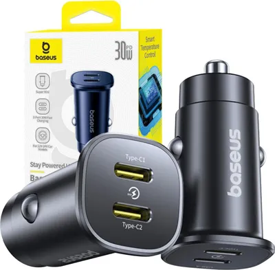 Immagine prodotto di Baseus Gotrip 2 X Caricabatterie da auto Usb-C 30W - Nero