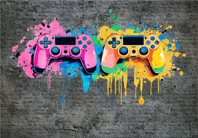 Produktbild von Fototapete Kinderzimmer Junge Gaming - 300x210 cm - inklusive kleister - Vlies Tapete Kinder - Vliestapete Modern Wandtapete