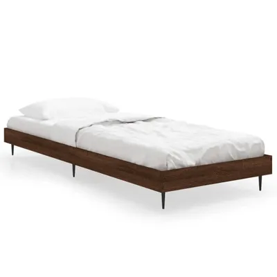 Produktbild von vidaXL Bettgestell ohne Matratze Braun Eiche 75x190 cm Holzwerkstoff