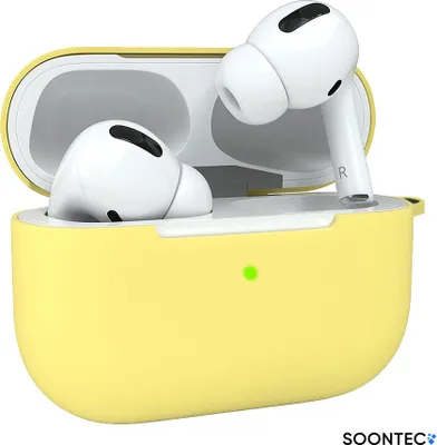 Produktbild von AirPods Pro Hülle Gelb SOONTEC Case Silikon Schutzhülle für Apple AirPods Pro