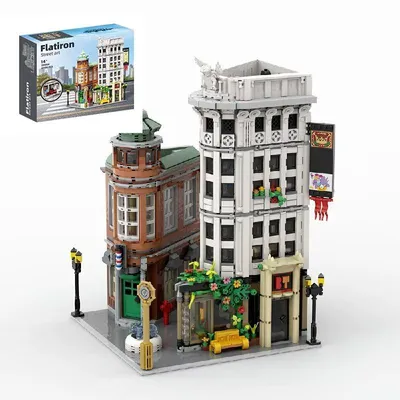 Produktbild von 4500 Teile Klemmbausteine Stadthaus Architektur Bügeleisen-Gebäude Modular Building Set