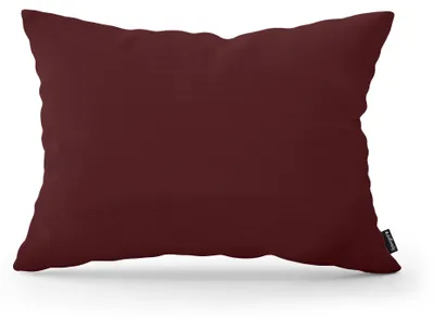 Image de Coussin décoratif, surface lisse, couleur bordeaux, 40 x 55 cm