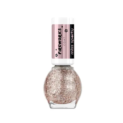 Zdjęcie produktu dla Miss Sporty Fireworks Coat Lakier do paznokci z płatkami złota 3 The Glitters, 7ml