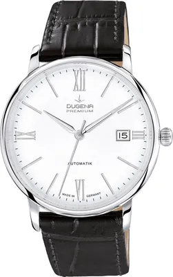 Produktbild von Dugena 7000194 Herren-Armbanduhr, Edelstahl-Gehäuse, Leder-Armband
