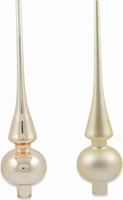 Produktbild von Christbaumspitze Glas Tannenbaum | 26 cm | Gold matt oder glaenzend sortiert | 25089