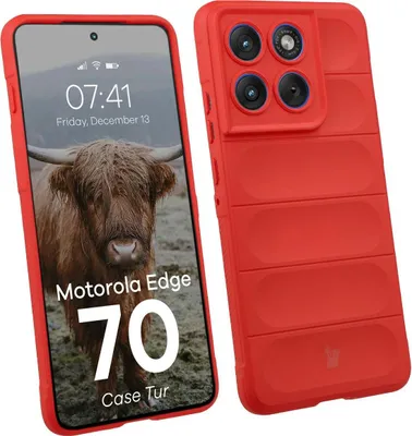 Produktbild von Robuste Handyhülle für Motorola Edge 70, Bizon Case Tur, Rot